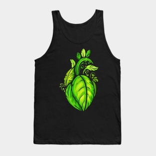 Heart Of Green Leaves - Vegetarian - Go Vegan Tank Top